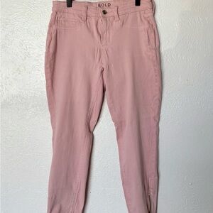 BOLD elements Curvy Skinny Women's Soft Pink Ankle Jeans